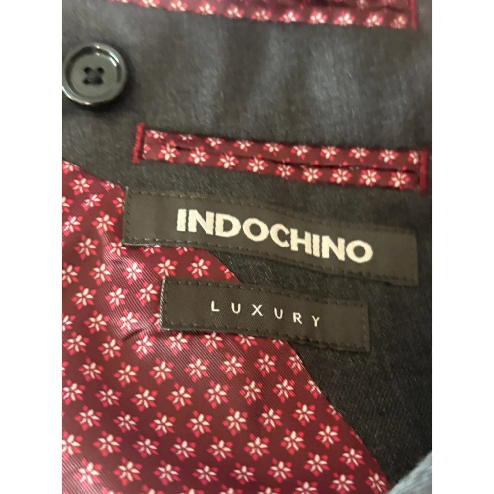 Indochino Luxury Suit Charcoal Gray Wool Cashmere Blend 2 Piece Set 42R 34x29